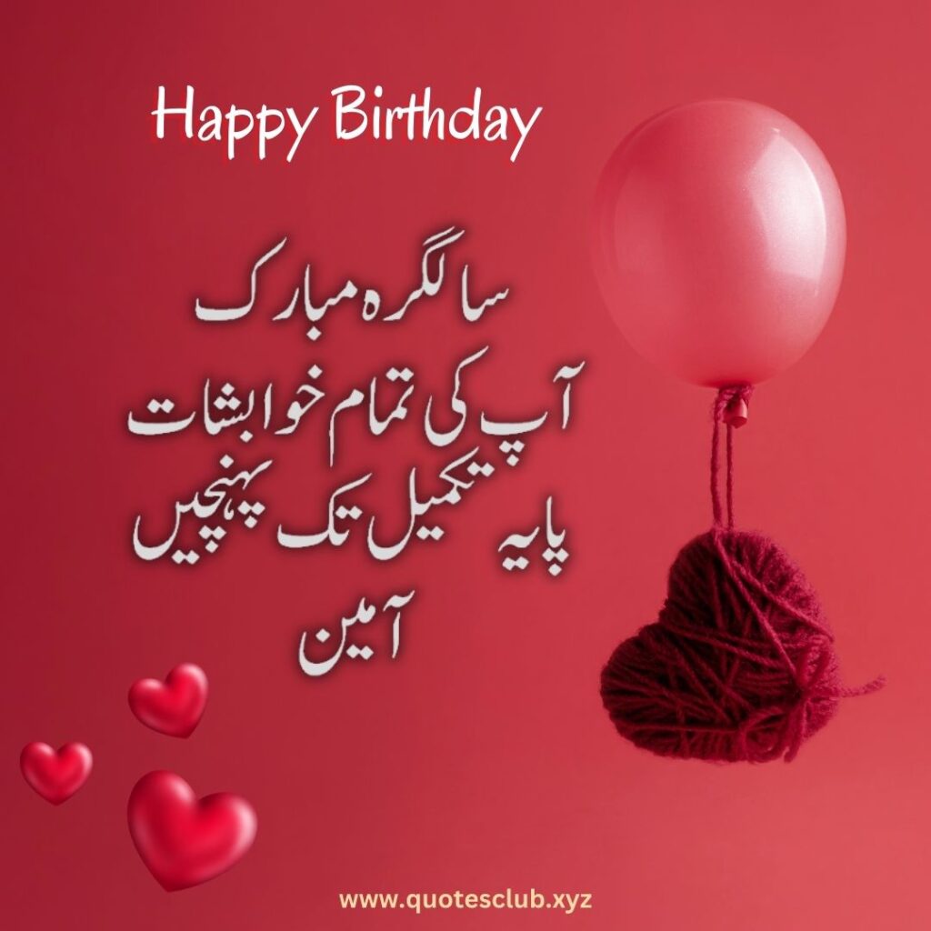Happy Birthday Wish in urdu